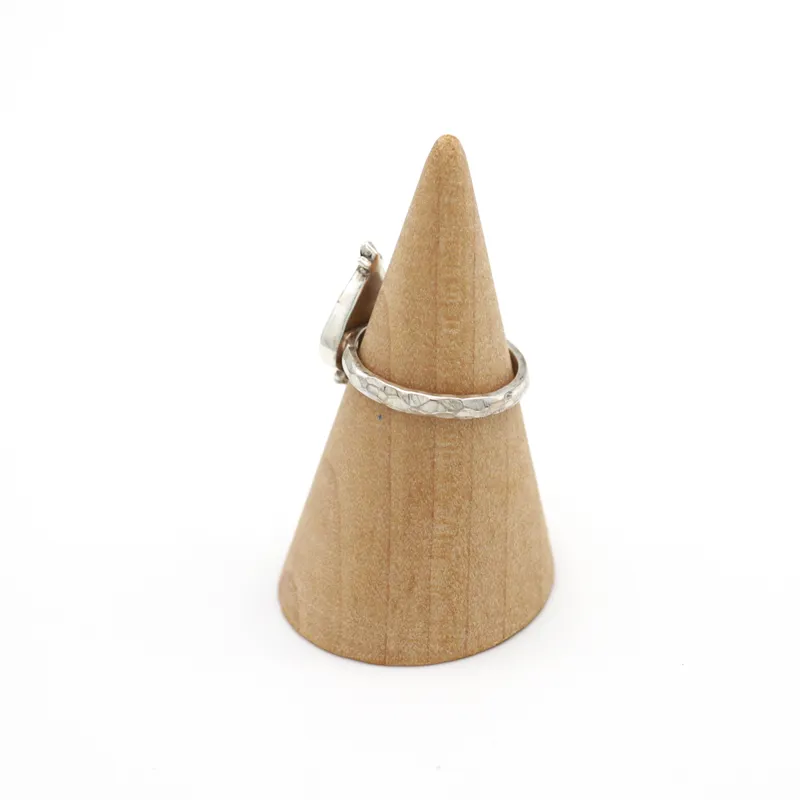 Porth Silver Seaglass Ring Blue M-1